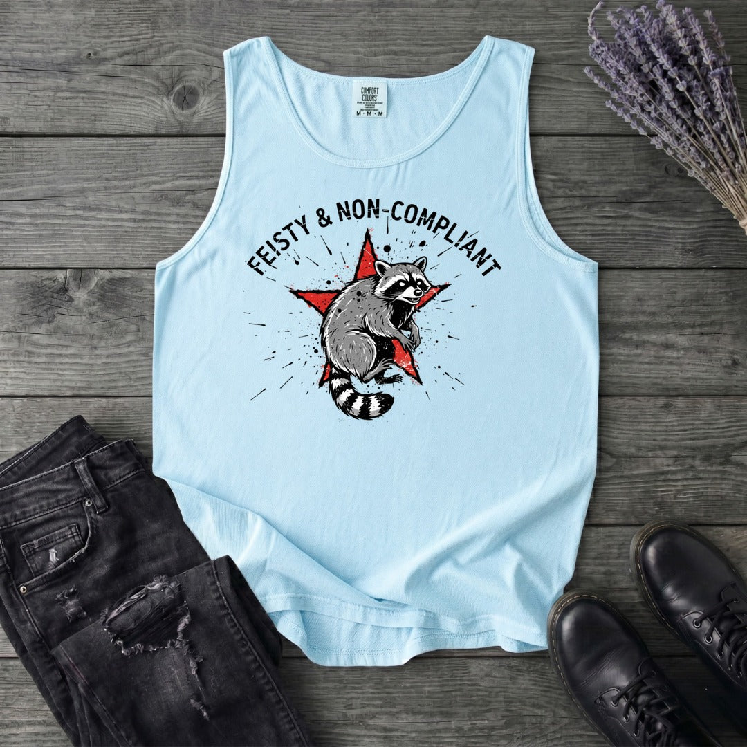 feisty non compliant raccoon Tank Top