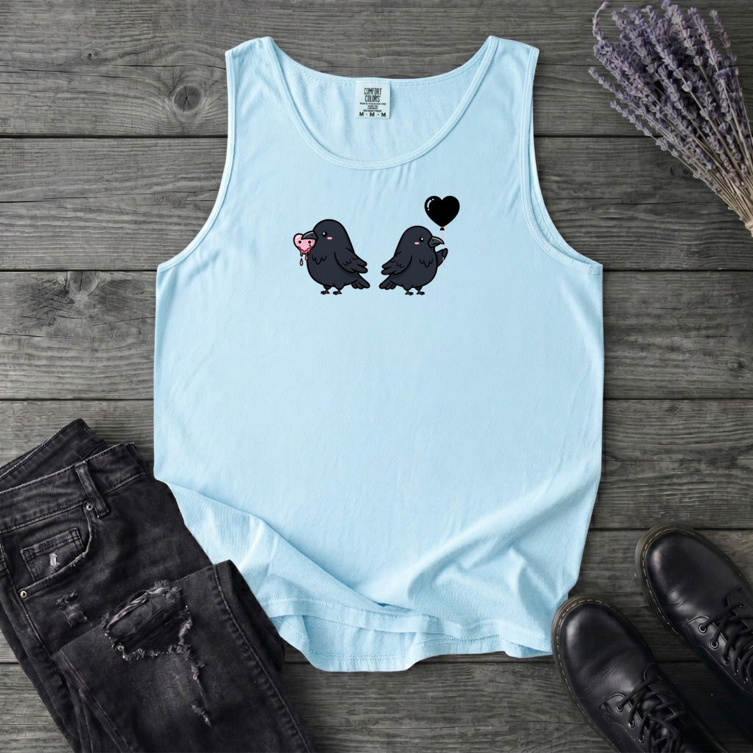 Cute Crow Couple Tank Top