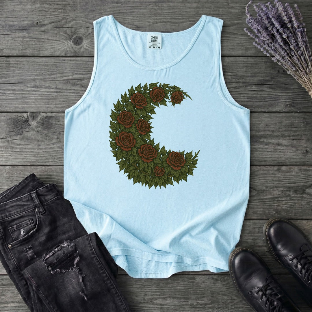 Crescent Moon Roses Tank Top