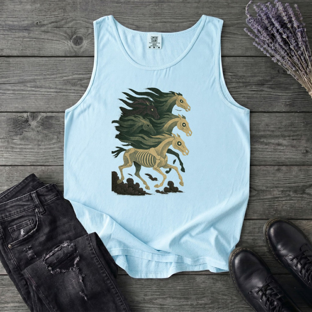 Stampeding Ghost Horses Tank Top
