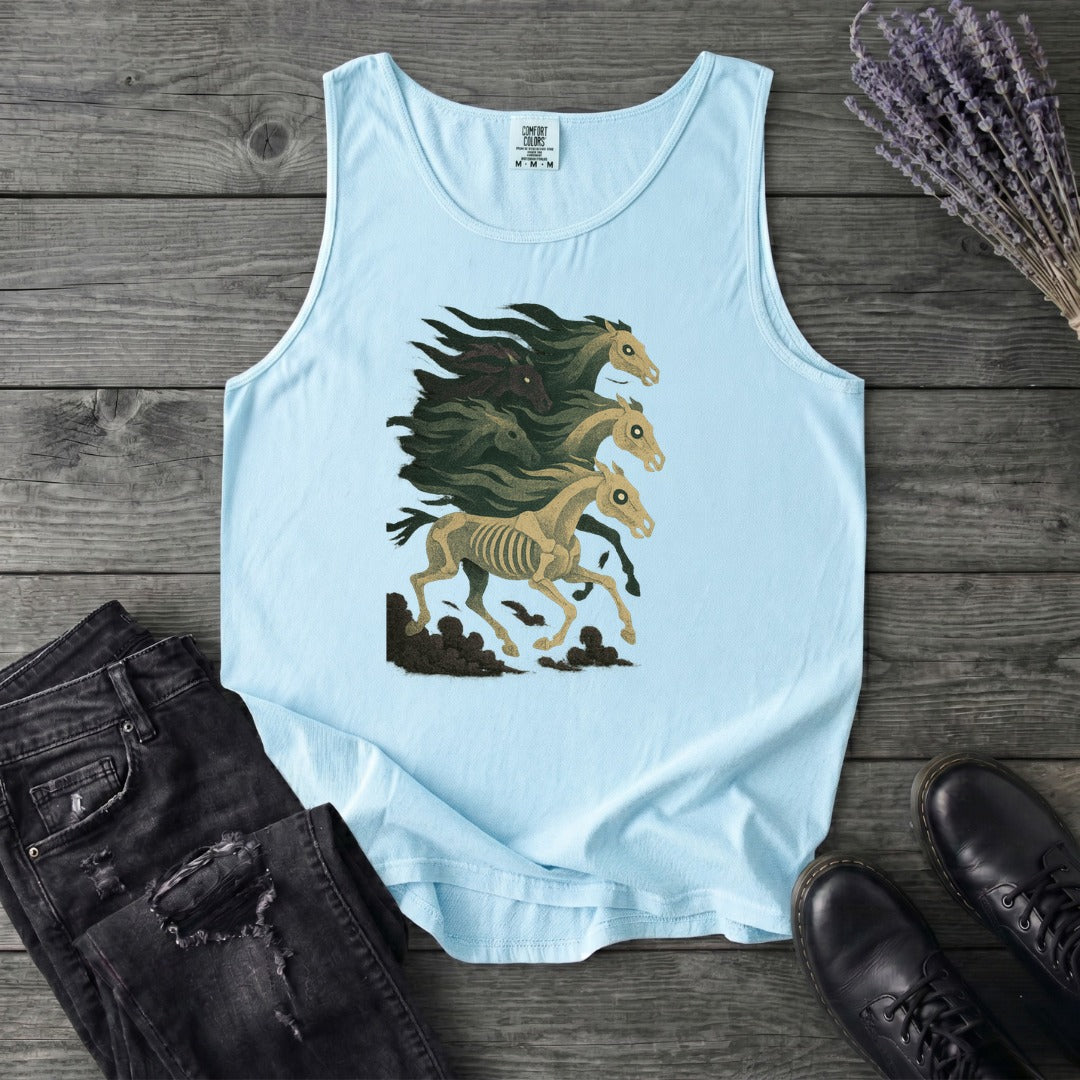 Stampeding Ghost Horses Tank Top