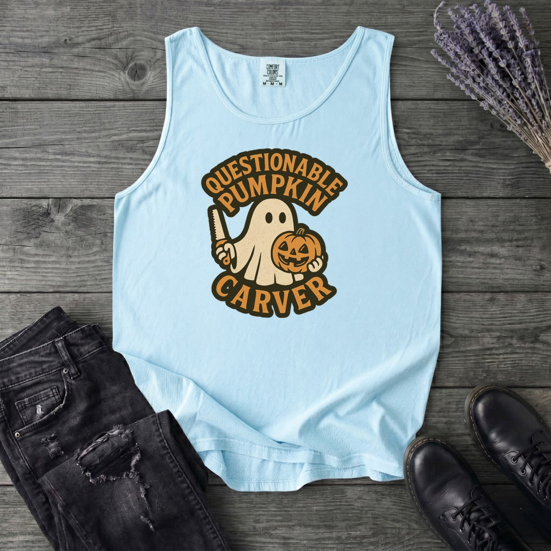 Questionable Pumpkin Carver Tank Top