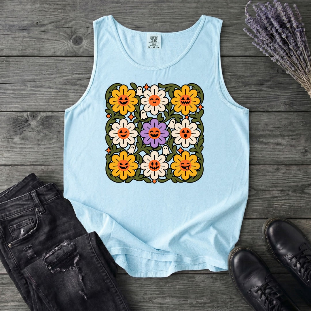 Spooky Floral Tank Top
