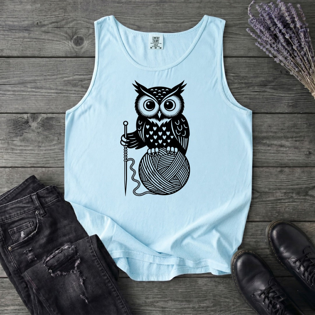Owl And Yarn Tank Top