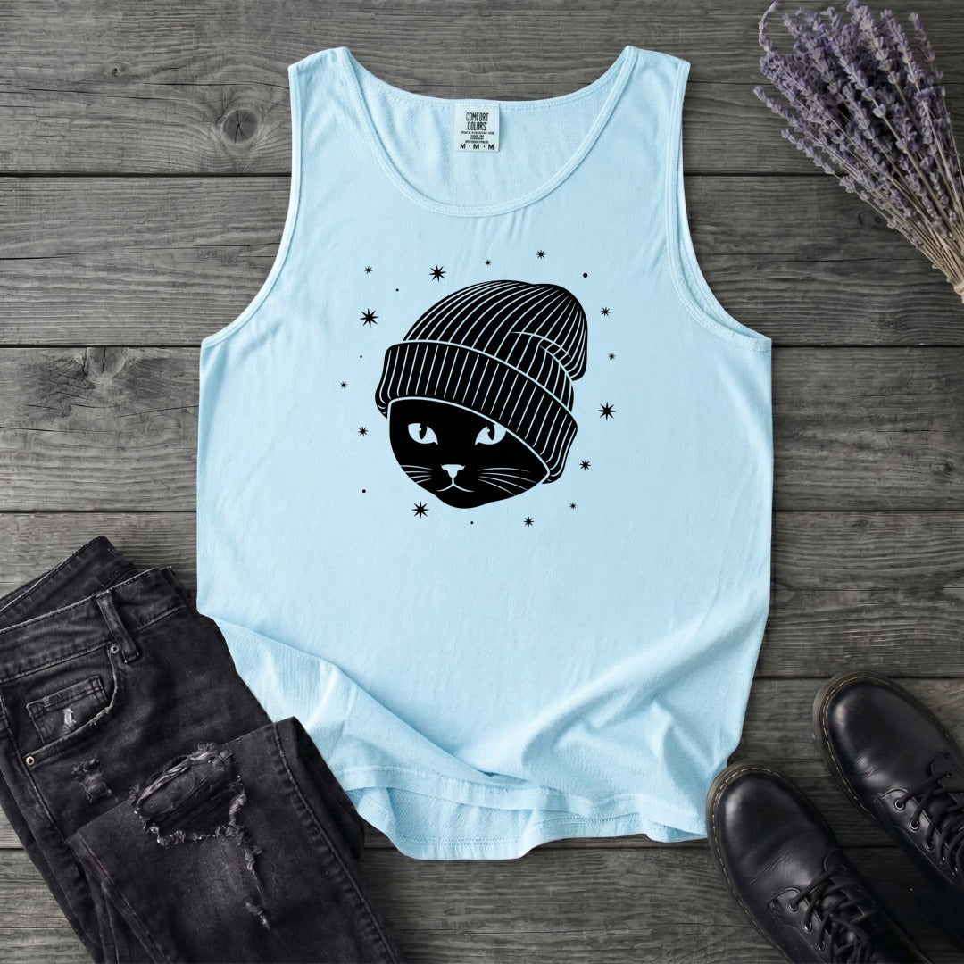 black_cat_beanie Tank Top