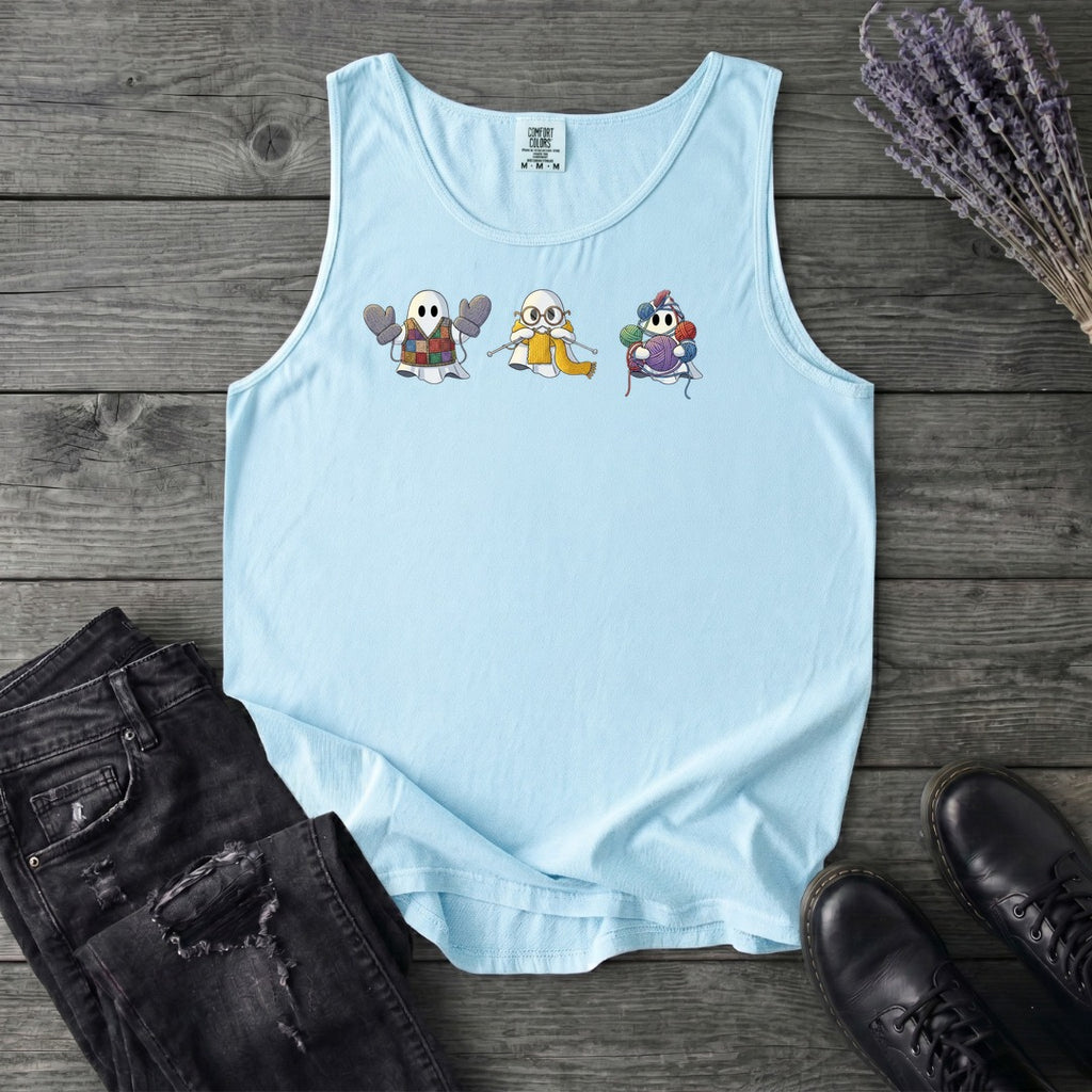 ghost_trio_knitting Tank Top