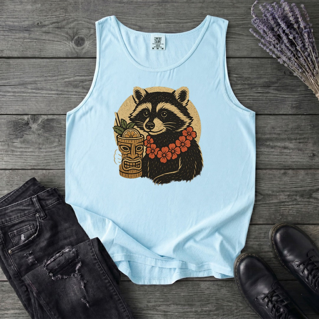 Raccoon Tiki Tank Top