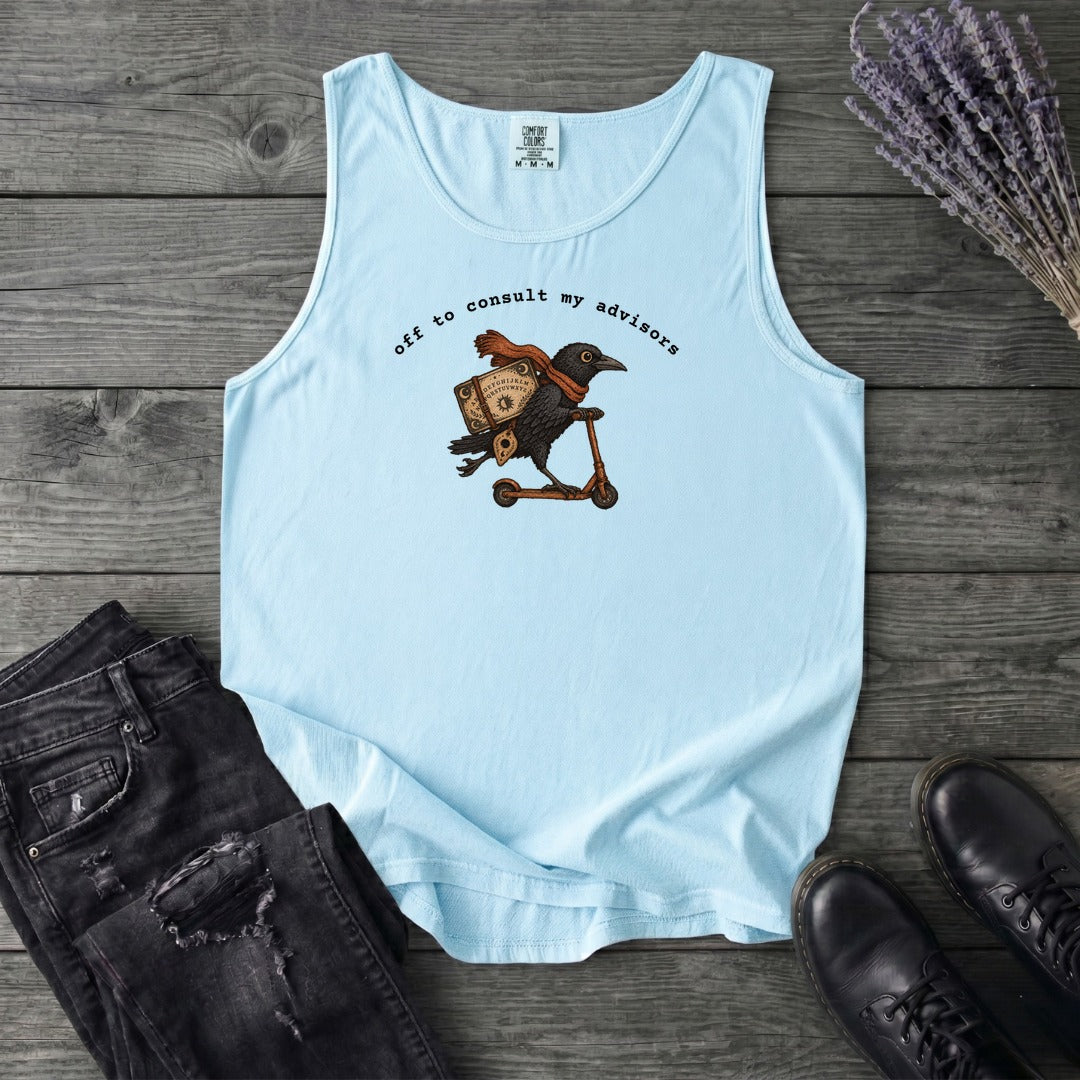 Off To Consult My Advisors Tank Top