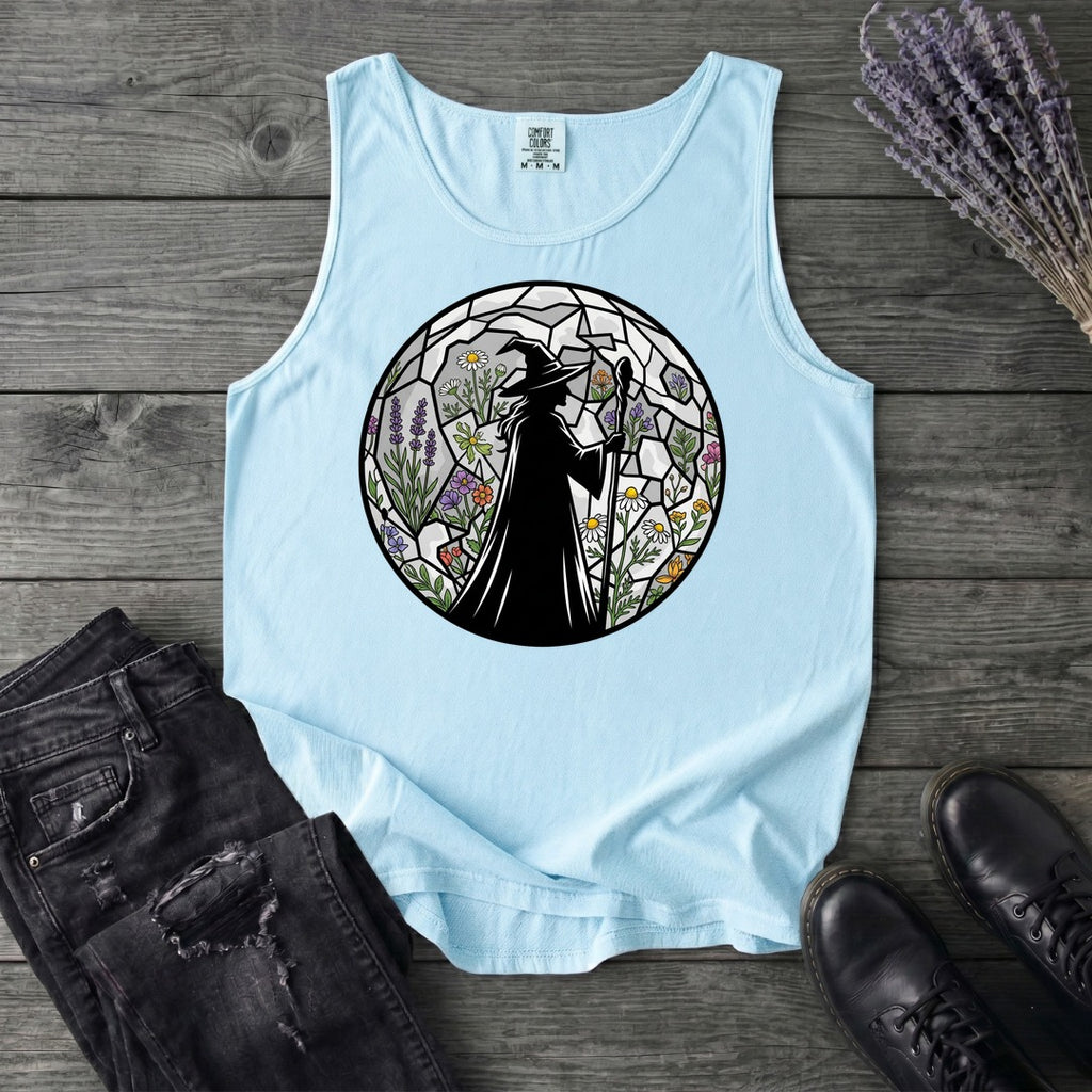 stained glass botanical witch Tank Top