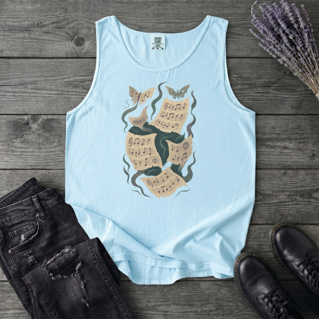 Spectral Sheet Music Tank Top
