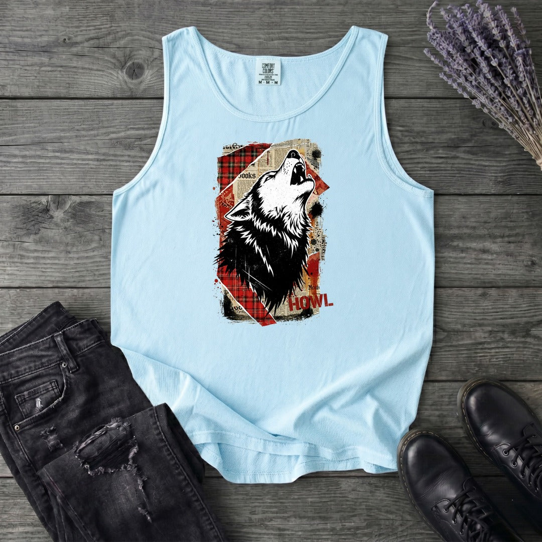 Grunge Howl Collage Tank Top