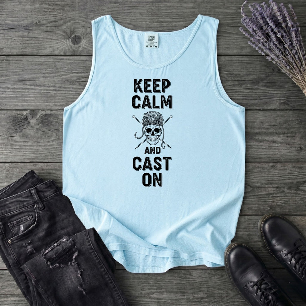 Keep Calm And Cast On Tank Top