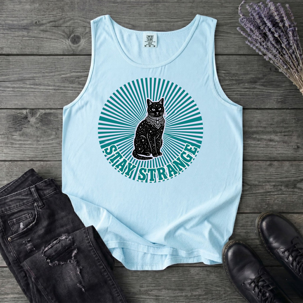 stay strange celestial cat Tank Top