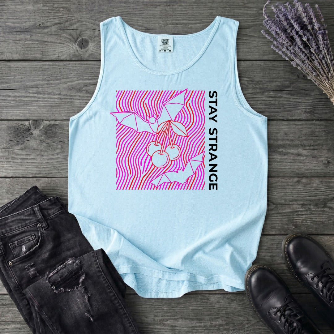 stay strange bats and cherries Tank Top