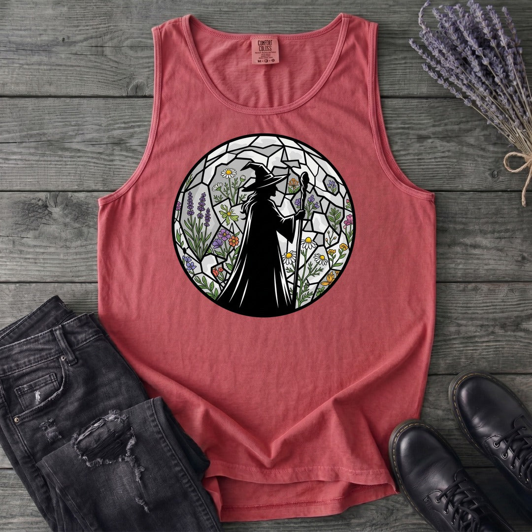 stained glass botanical witch Tank Top