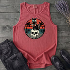 Tropical Cat and Skull Tank Top