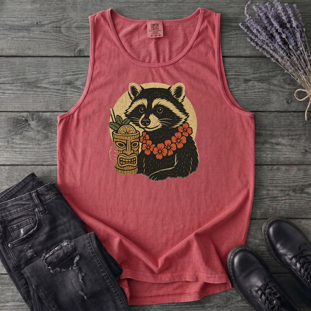 Raccoon Tiki Tank Top