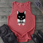 Retro Halftone Coquette Black Cat Tank Top