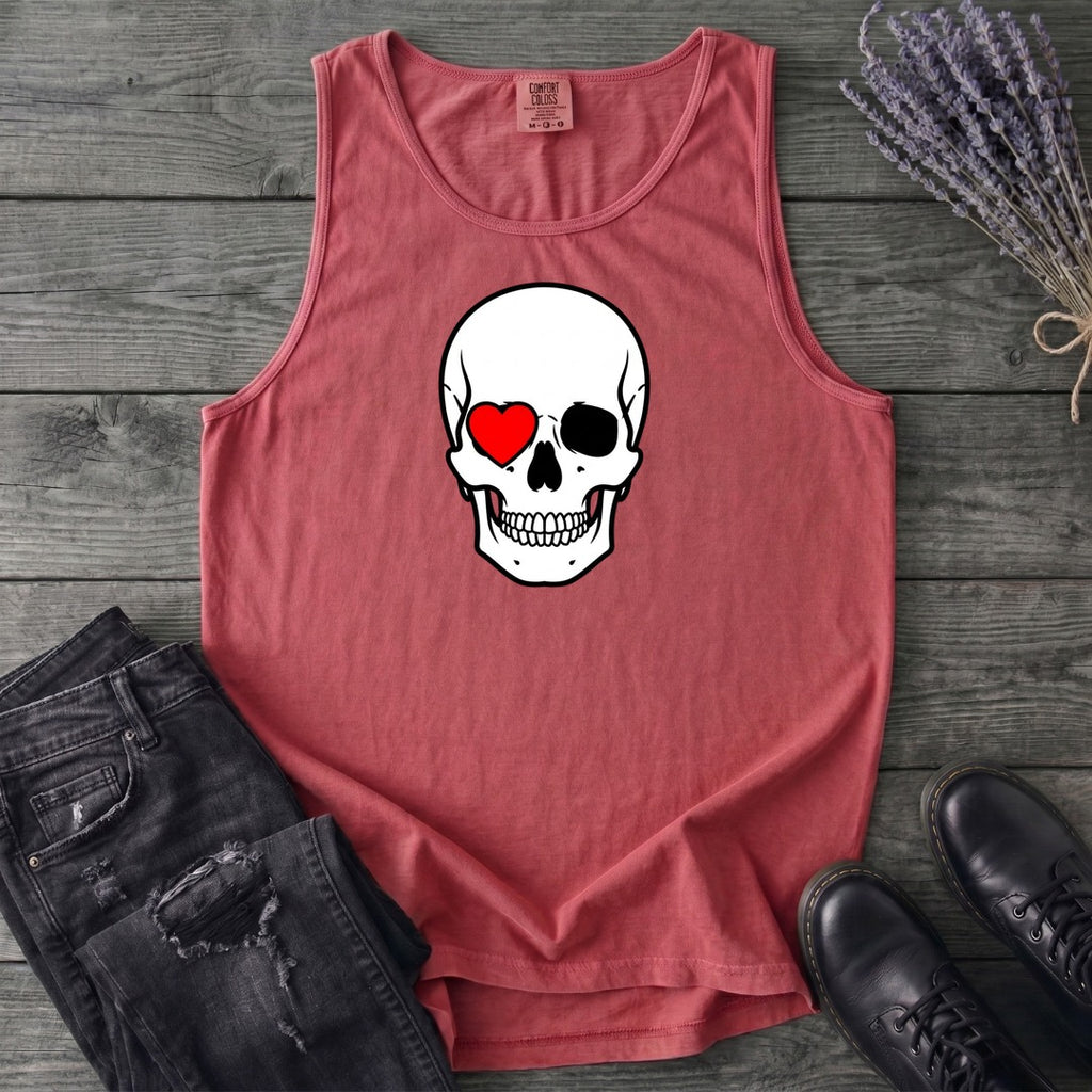 Heart Eye Skull Tank Top