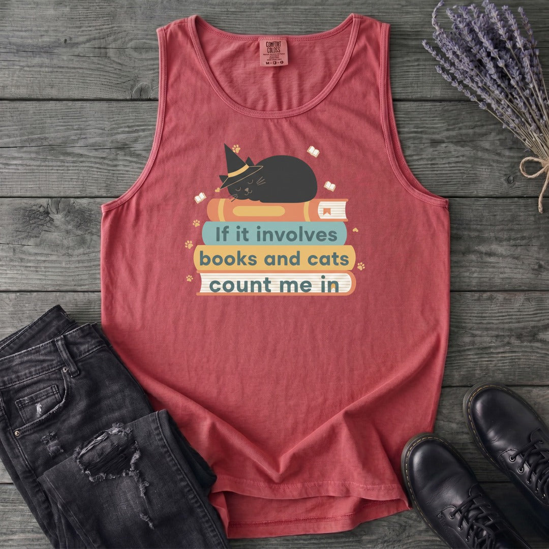 books and cats Tank Top