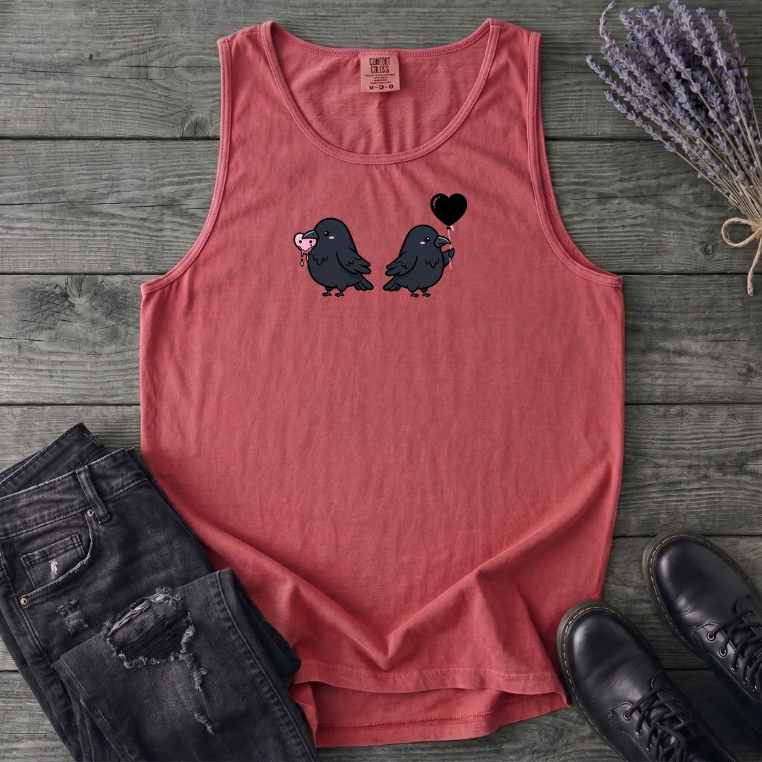 Cute Crow Couple Tank Top