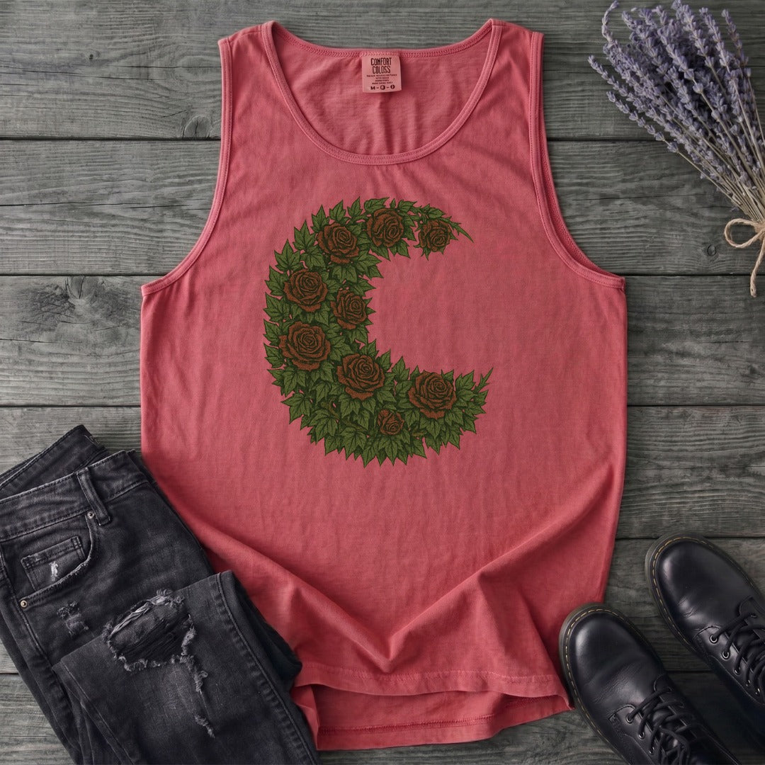 Crescent Moon Roses Tank Top