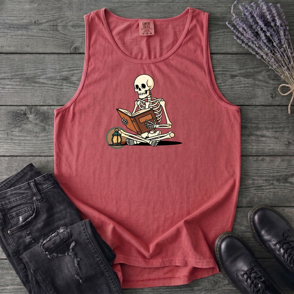 Skeleton Reading Tank Top