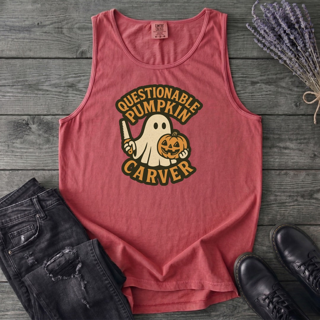 Questionable Pumpkin Carver Tank Top