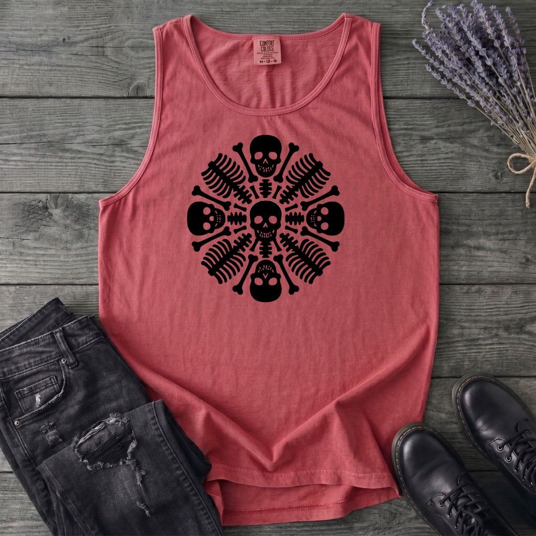 skeleton mandala Tank Top