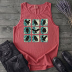 Grunge Owl Grid Tank Top