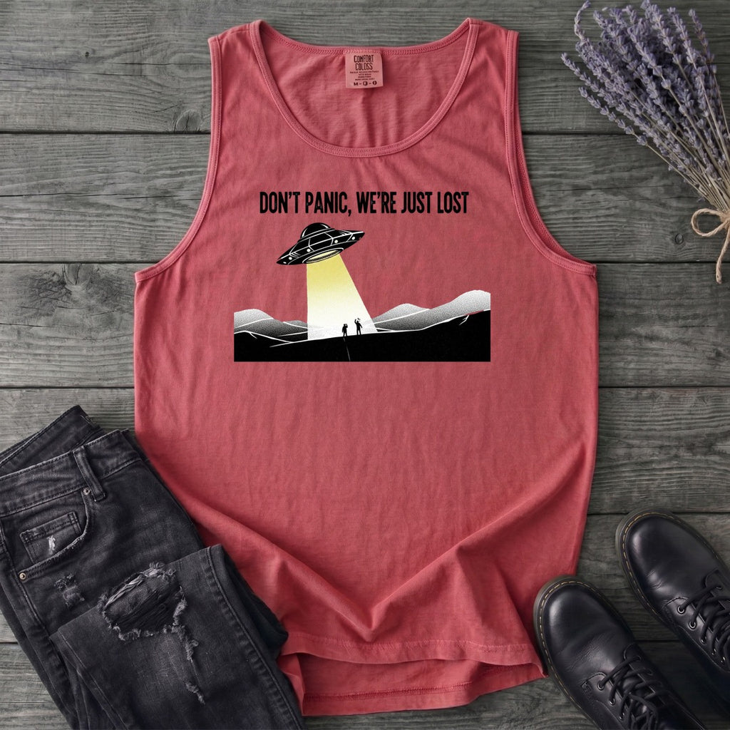 Dont Panic Were Lost Tank Top