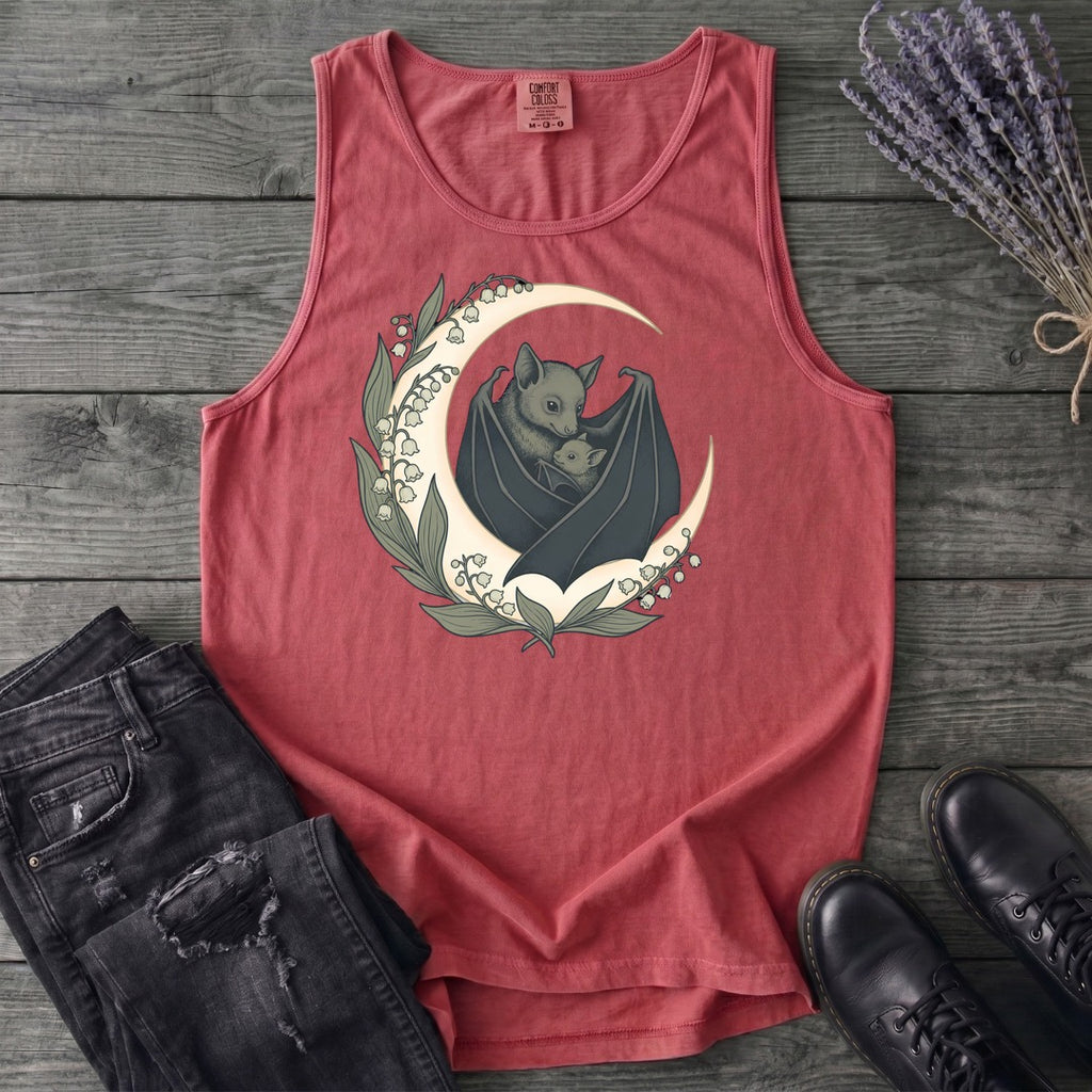 Mom And Baby Bat Tank Top