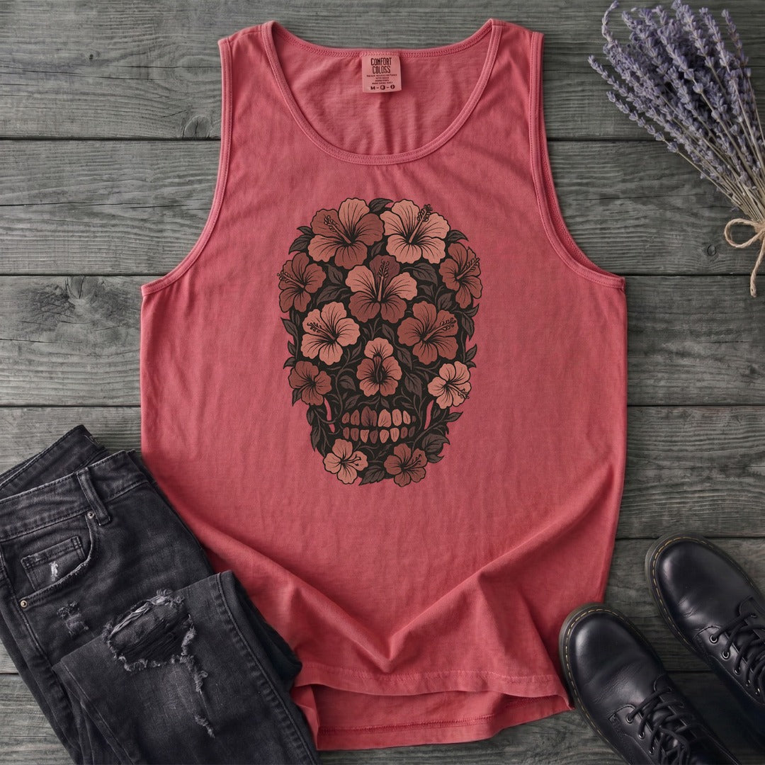 Hibiscus Skull Tank Top