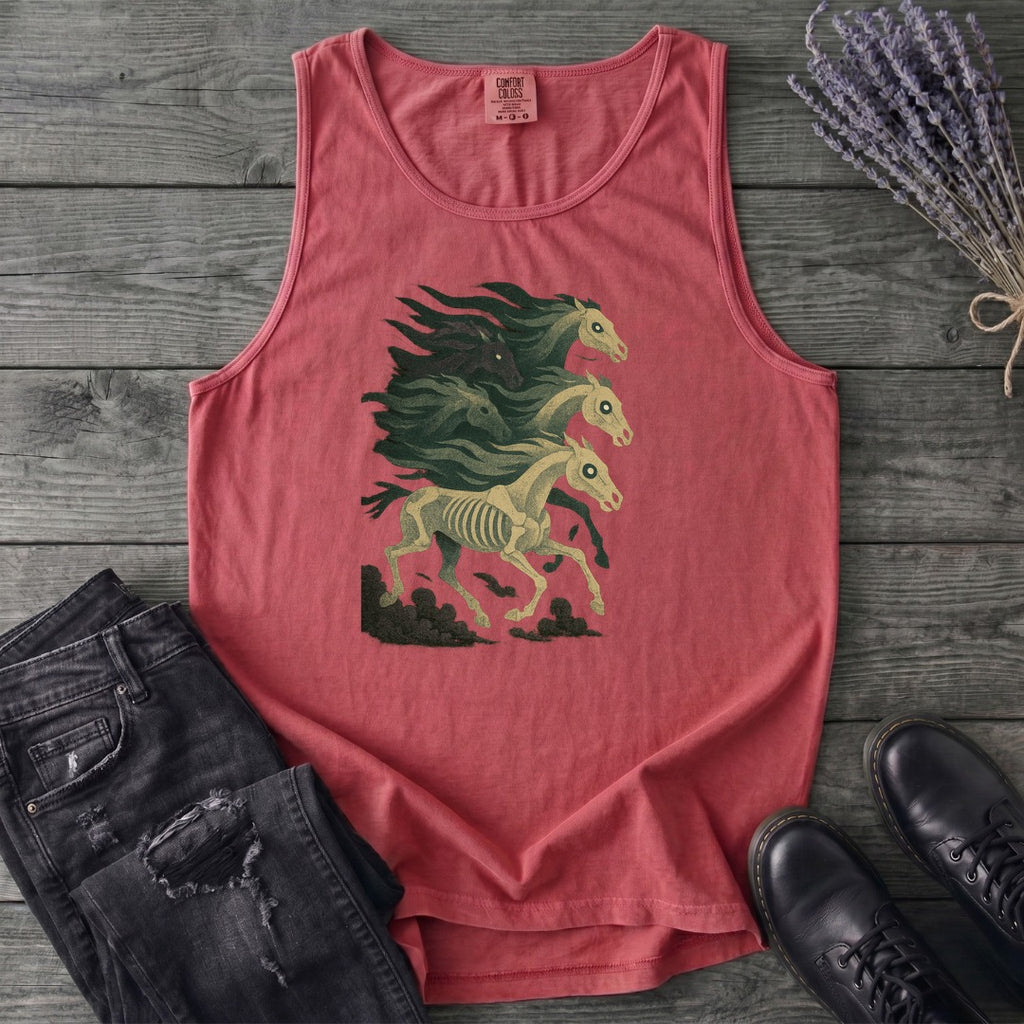 Stampeding Ghost Horses Tank Top