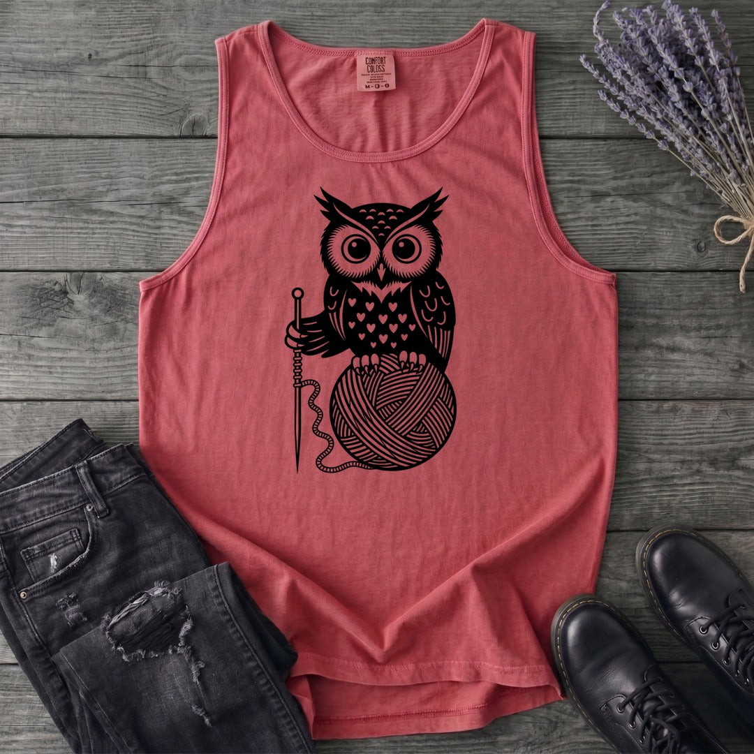 Owl And Yarn Tank Top