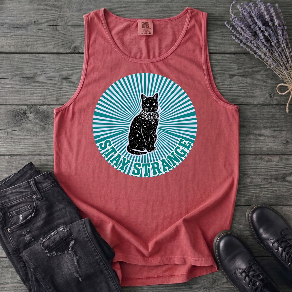 stay strange celestial cat Tank Top