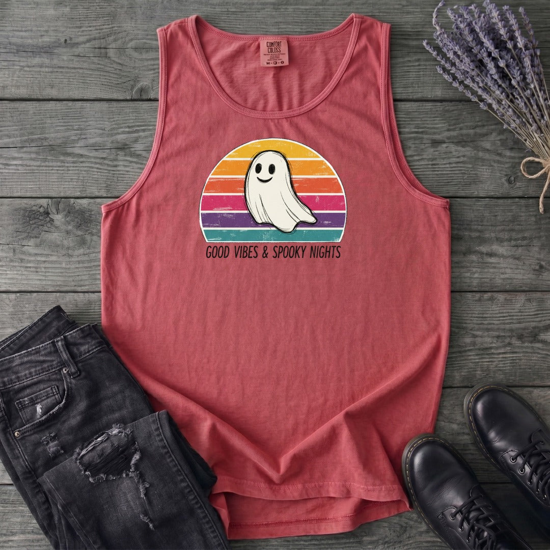 Good Vibes And Spooky Nights Tank Top