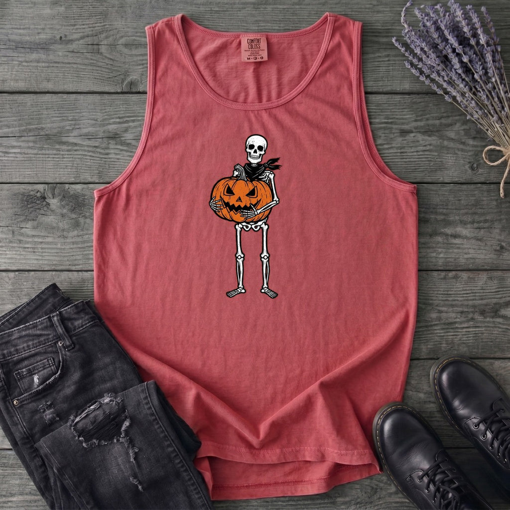 Skeleton Jack O Lantern Tank Top