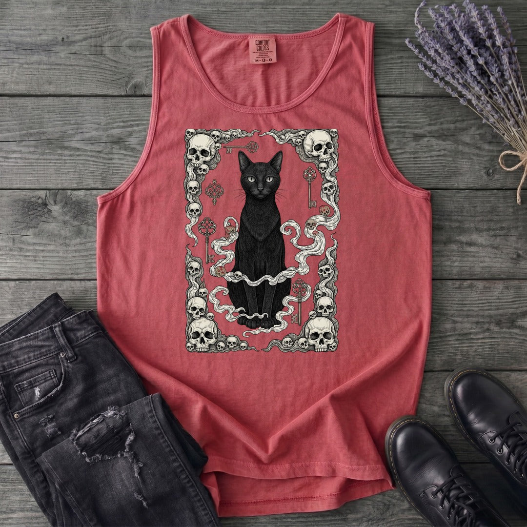 Cat Skull Card Tank Top