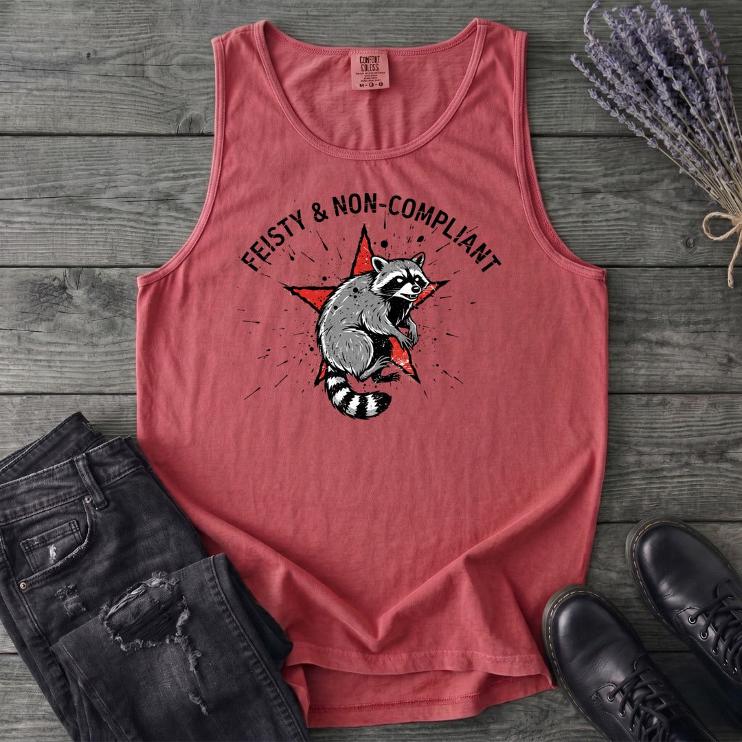 feisty non compliant raccoon Tank Top