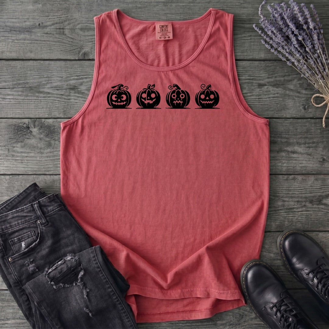 Four Jack-O-Lanterns Tank Top