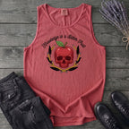 knowledge is a bitter fruit apple skull Tank Top