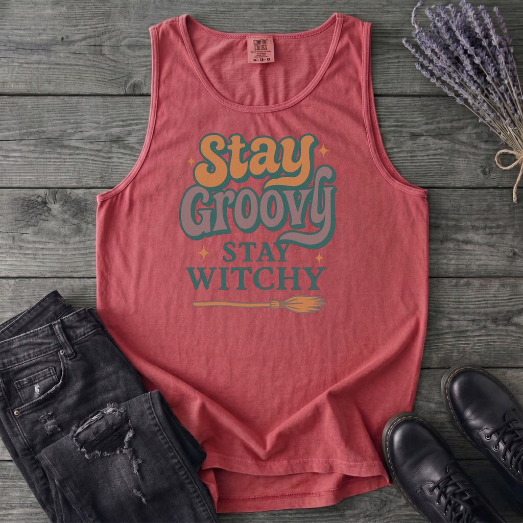Stay Groovy Stay Witchy Tank Top