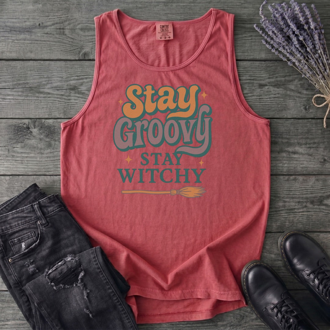 Stay Groovy Stay Witchy Tank Top