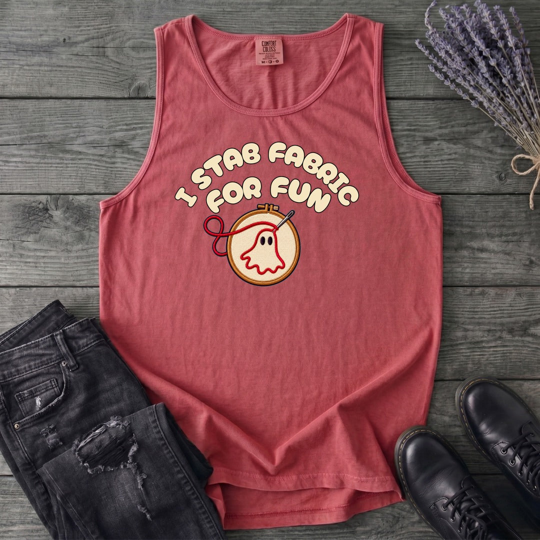 Stab Fabric Tank Top