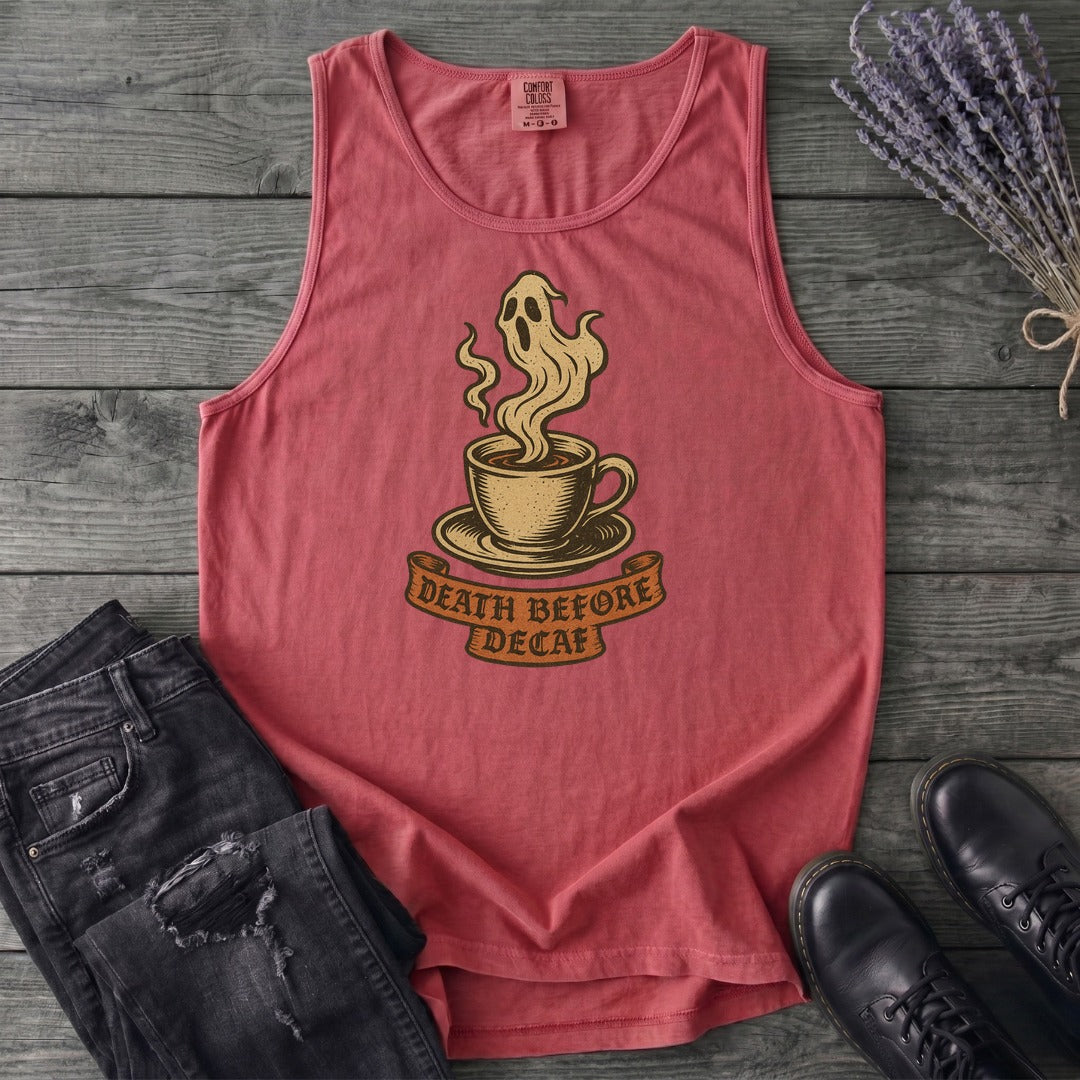 Death Before Decaf Tank Top