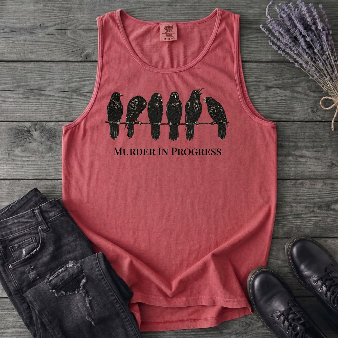 Murder In Progress Six Crows Tank Top