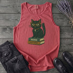 black cat glasses books Tank Top