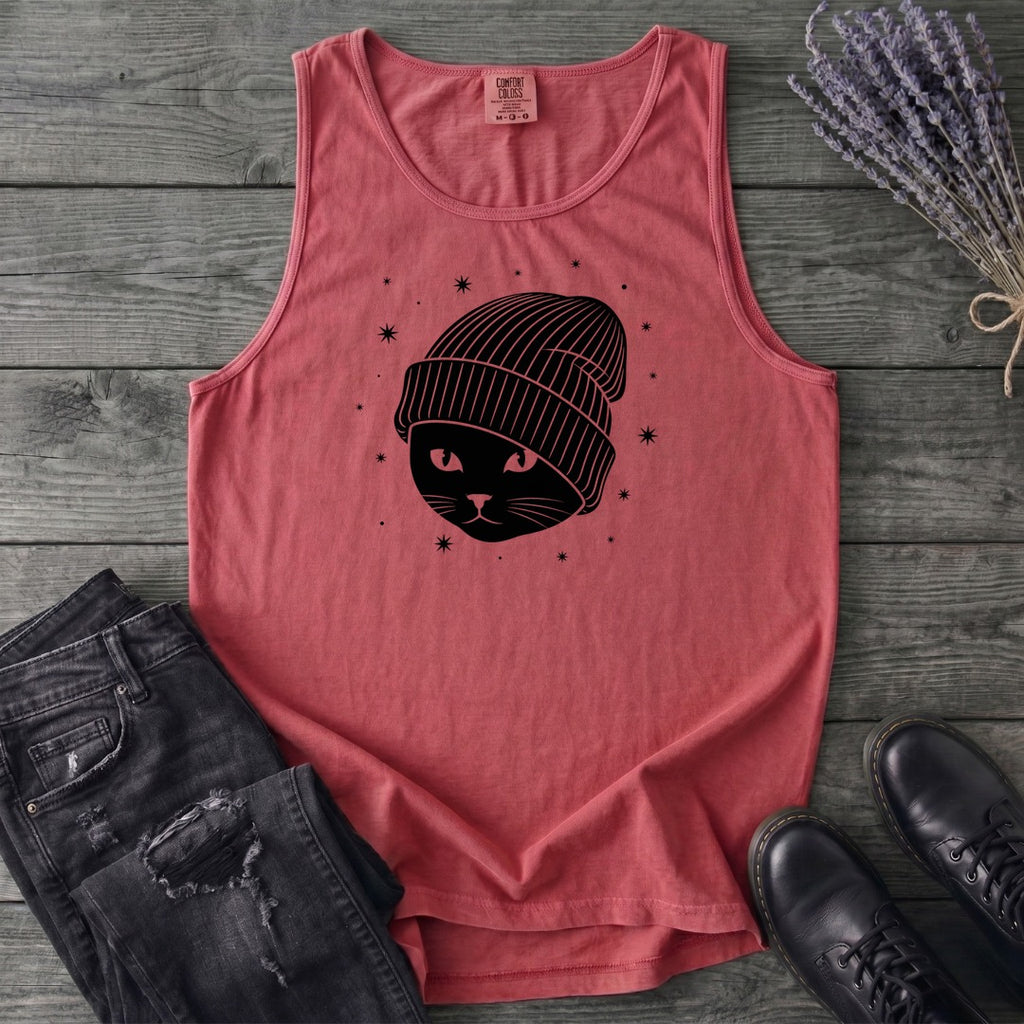 black_cat_beanie Tank Top