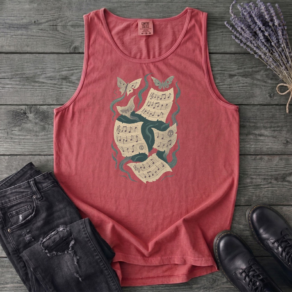 Spectral Sheet Music Tank Top